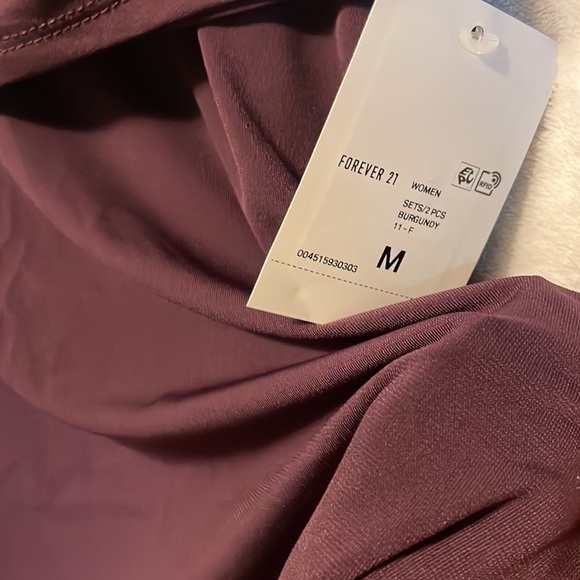 (THREDUP) Forever 21 Cowl Neck Cami & Midi Skirt Set (dark purple) - Picture 5 of 6